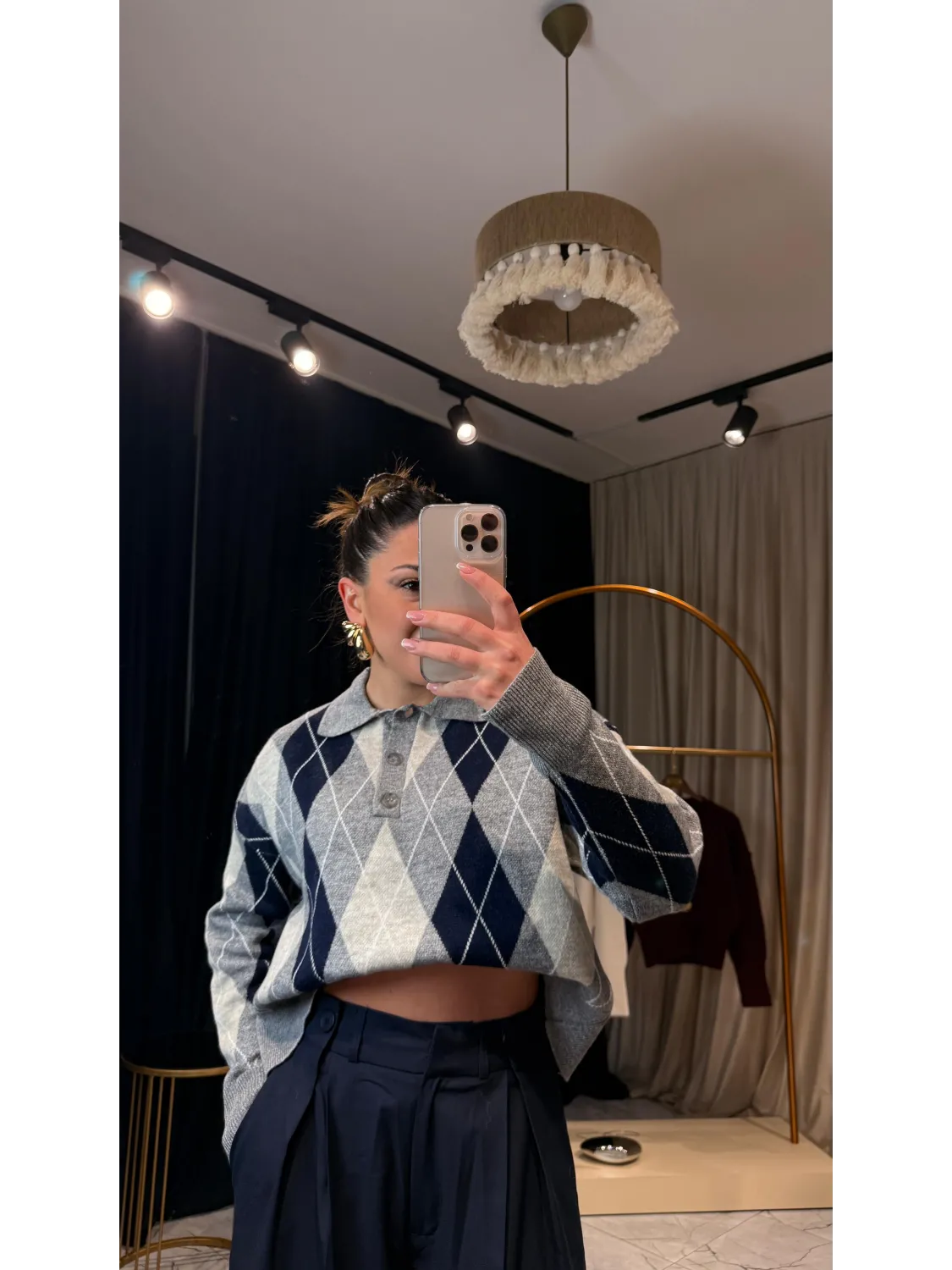 Baklava Desenli Premium Kazak