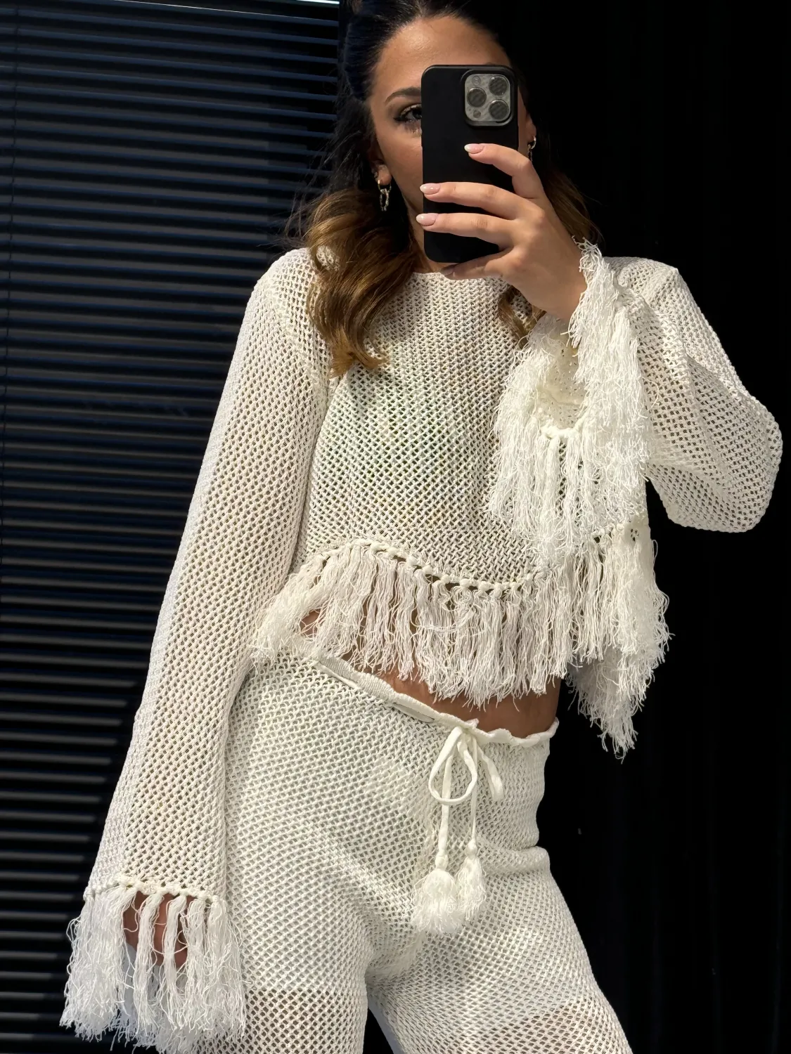 Ekru Püskül Detaylı Takım