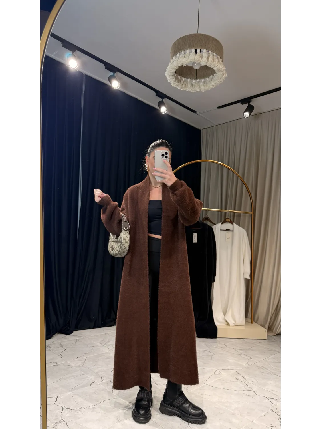 Kahverengi Uzun Sakallı Hırka