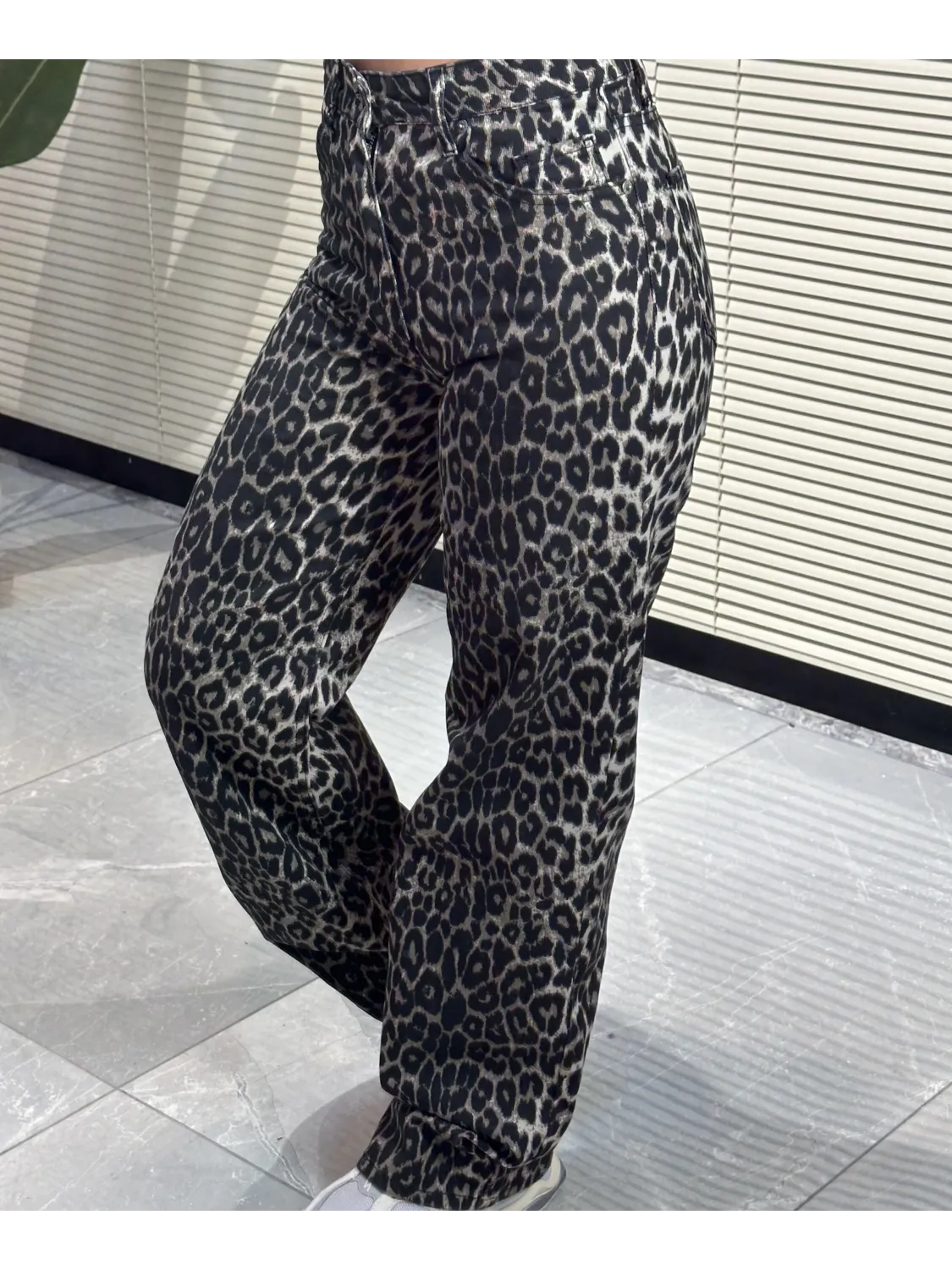 Leopar Desenli Jean Pantolon