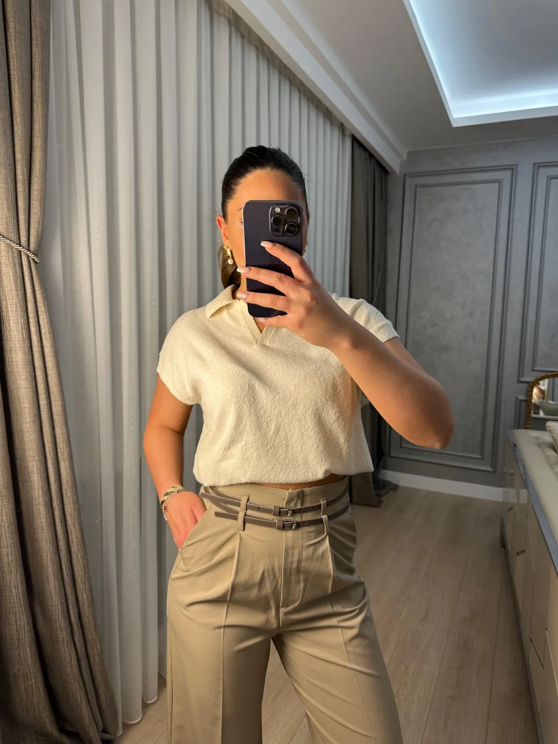 Polo Yaka Triko Bluz