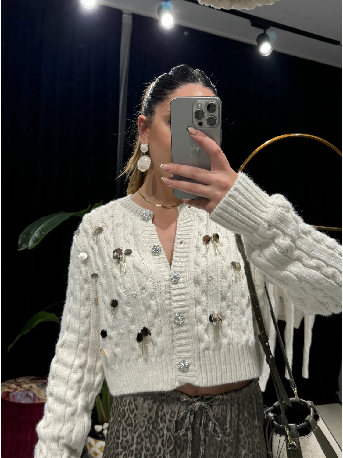 Triko Saç Örme Hırka