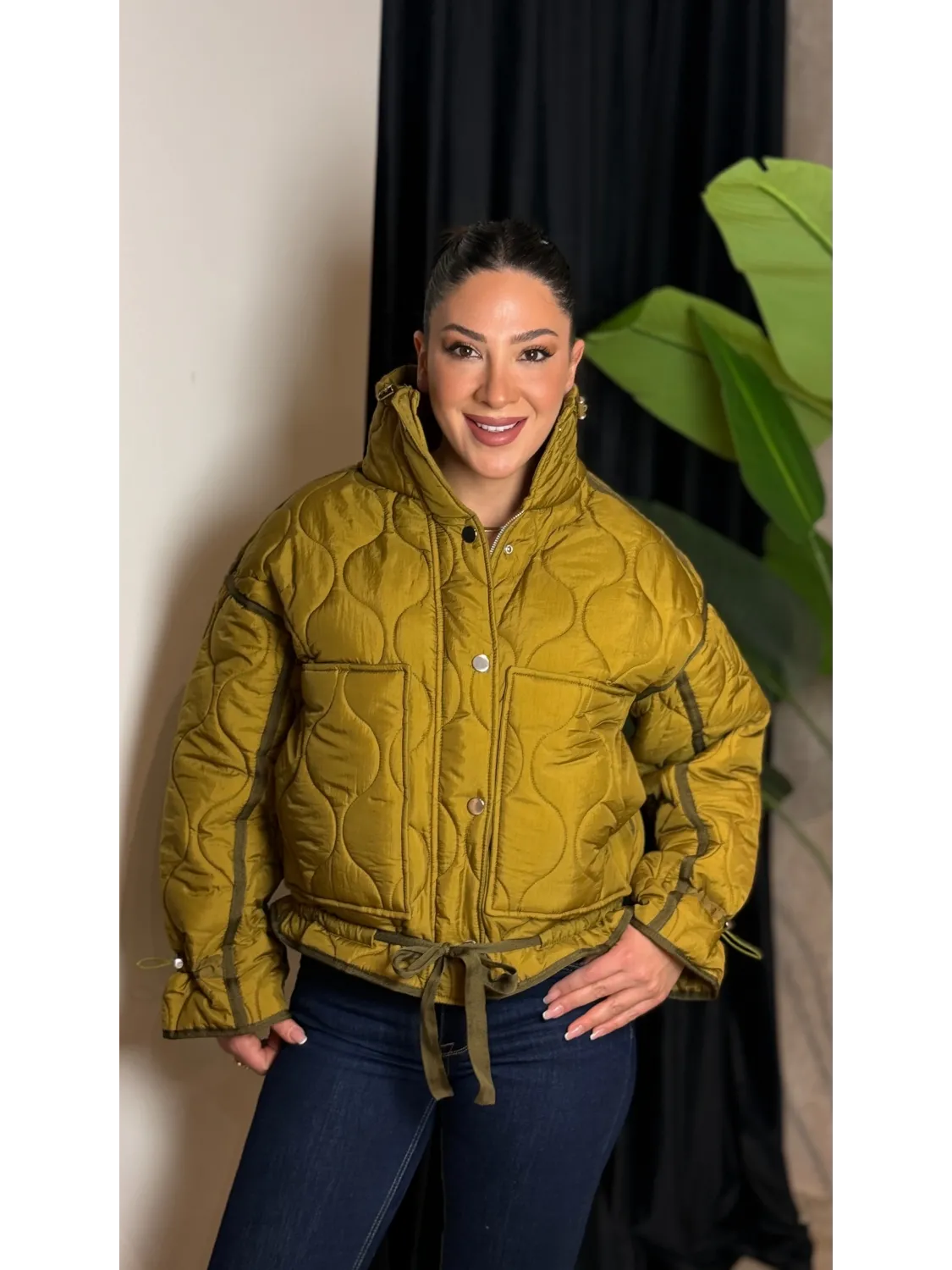 Marka Model Yağ Yeşili Mont