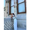 Beyaz Palazzo Pantolon