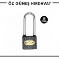 YUMA GRİ ASMA KİLİT UZUN 25MM YM 1025L