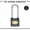YUMA GRİ ASMA KİLİT UZUN 63MM YM 1063L