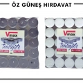 VMAX TEA LİGHT MUM 50Lİ YUVARLAK*24