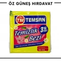 TEMSAN SARI TEMİZLİK BEZİ 3LÜ TM-050*20