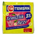 TEMSAN SARI TEMİZLİK BEZİ 3LÜ TM-050*20