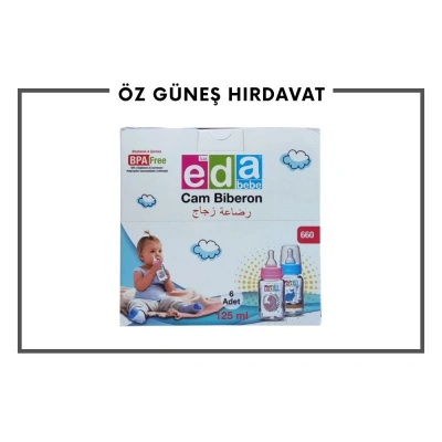 EDA BİBERON CAM 660 125 ML.*6