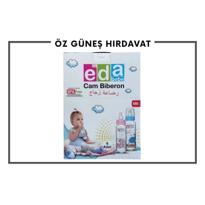 EDA BİBERON CAM 680 225 ML.*6