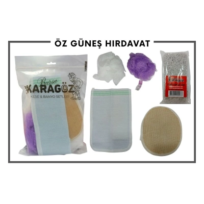 KARAGÖZ KESE & BANYO SETİ 5Lİ*30