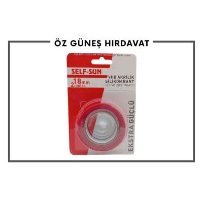 SİLİKONLU ÇİFT TAR. BANT 18MMX2YRD*288