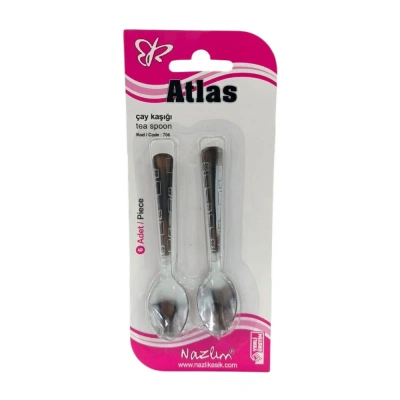 ATLAS 6 LI METAL ÇAY KAŞIĞI*100