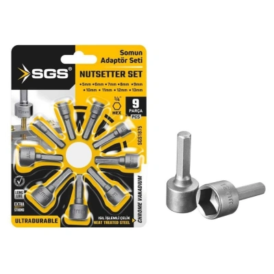 SGS SOMUN ADAPTÖRÜ SETİ 9 PCS SGS1875