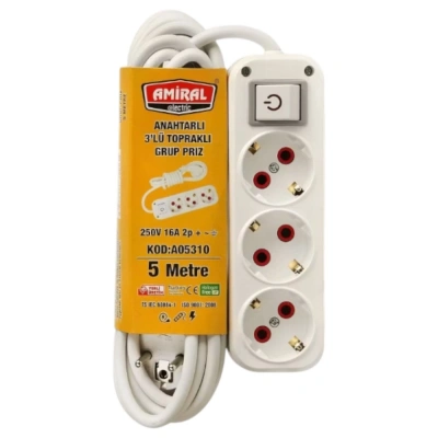 AMİRAL.GRUP PİRİZ ANAHTARLI 5MT*40
