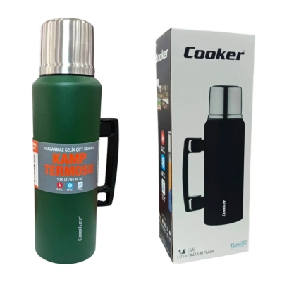 COOKER ÇELİK TERMOS KULPLU 1.5 LT