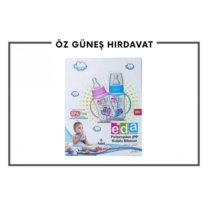 EDA BİBERON KULPLU 55 150 ML.*8