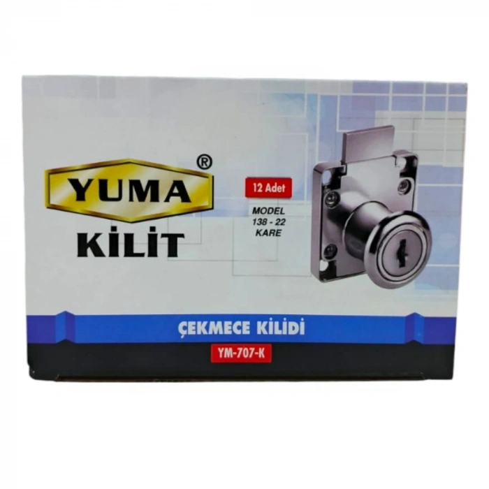 YMK ÇEKMECE KİLİDİ KARE YM-708-K*240