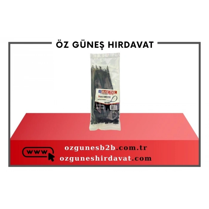 KABLO BAĞI SİYAH 2,5X200MM