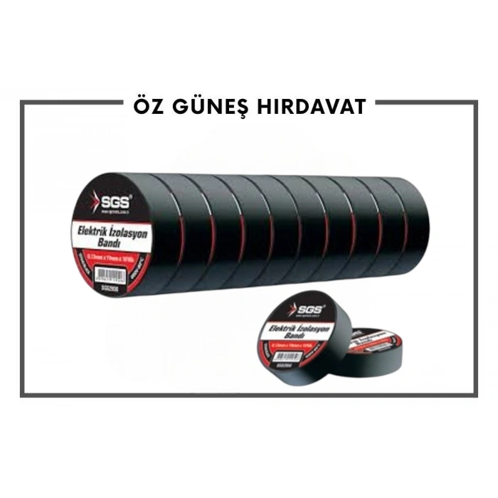 SGS İZOLE BANT (10LU) SİYAH*20