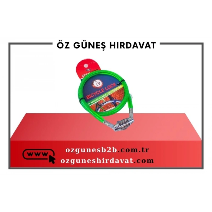 BİSİKLET KİLİDİ ŞİFRELİ NO:8X65*200