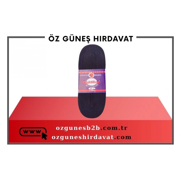 GÜLÜM PAÇA LASTİK SİYAH 4 CM*20