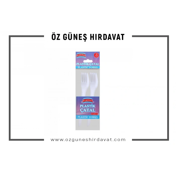 PRATİKON LÜKS PLASTİK ÇATAL 10 LU*50