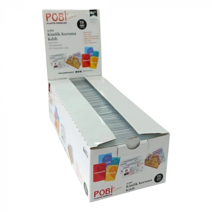 POBİ EHLİYET KABI ŞEFFAF PB-197 (75 ADET)