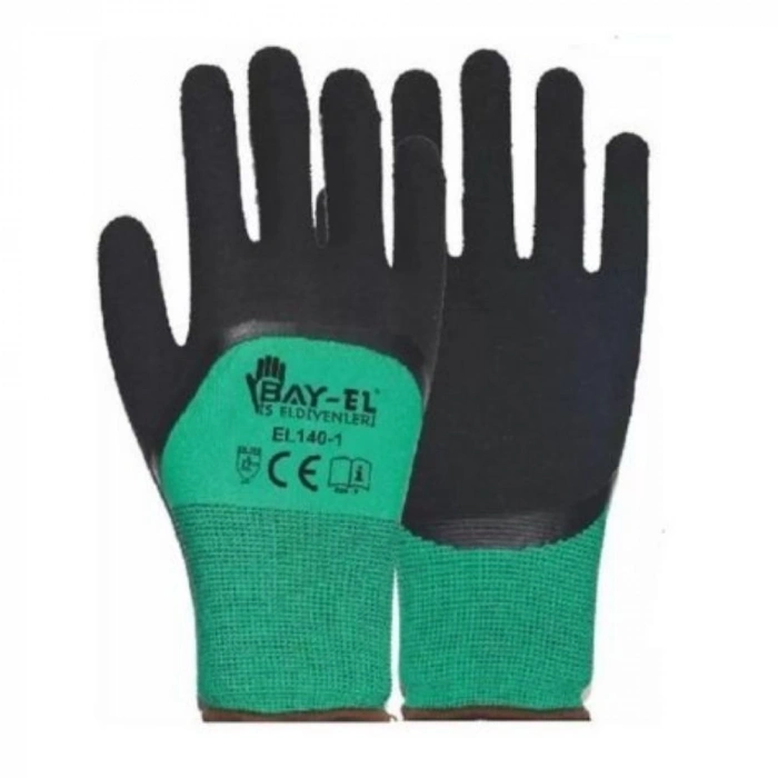 BAYEL ELDİVEN YEŞİL SİYAH SOFT EL320