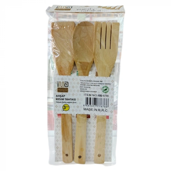 İMA-6766 BAMBU KAŞIK SETİ 3LÜ*240