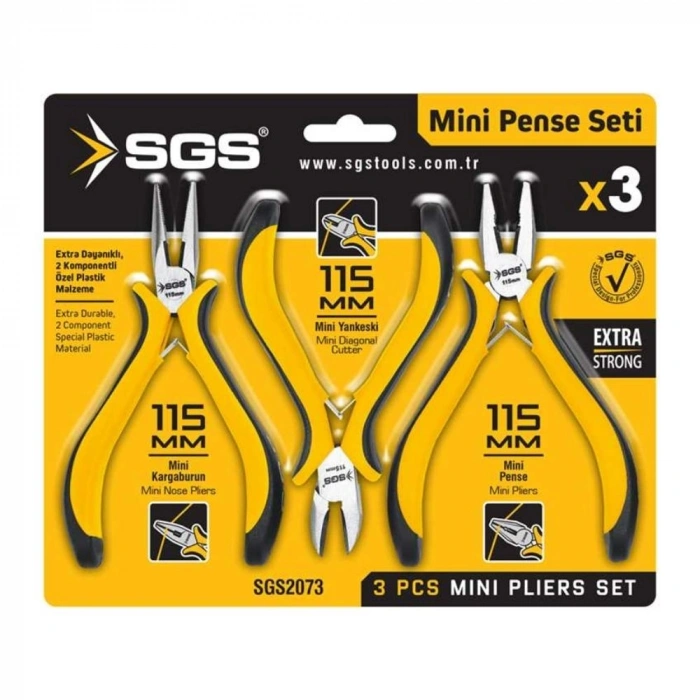 SGS MİNİ PENSE SETİ 3PCS SGS2073