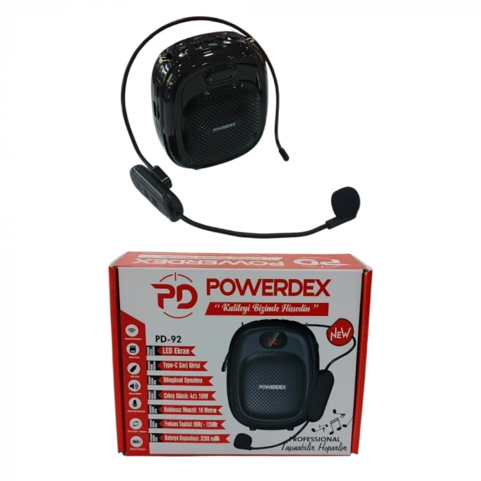 POWERDEX PD-92 MİKROFONLU HOPARLÖR