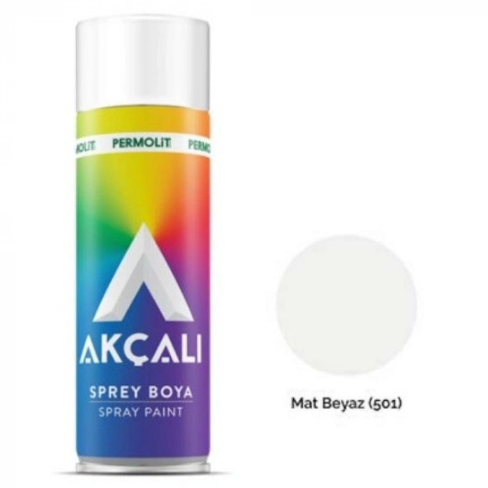 AKÇALI SPREY BOYA MAT BEYAZ (501)*12
