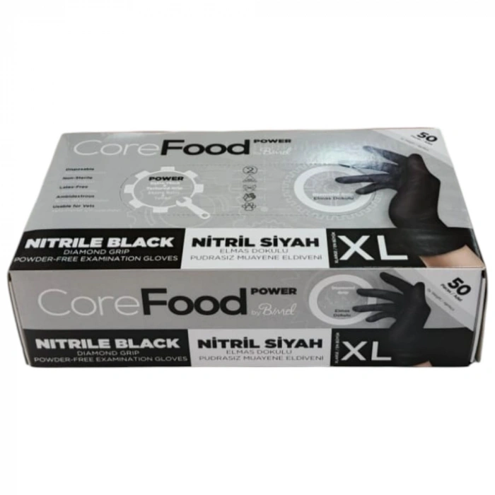 COREFOOD NİTRİL SİYAH 50 Lİ PAKET*20