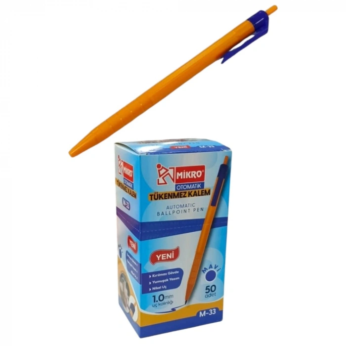 MİKRO 33 TÜKENMEZ KALEM MAVİ