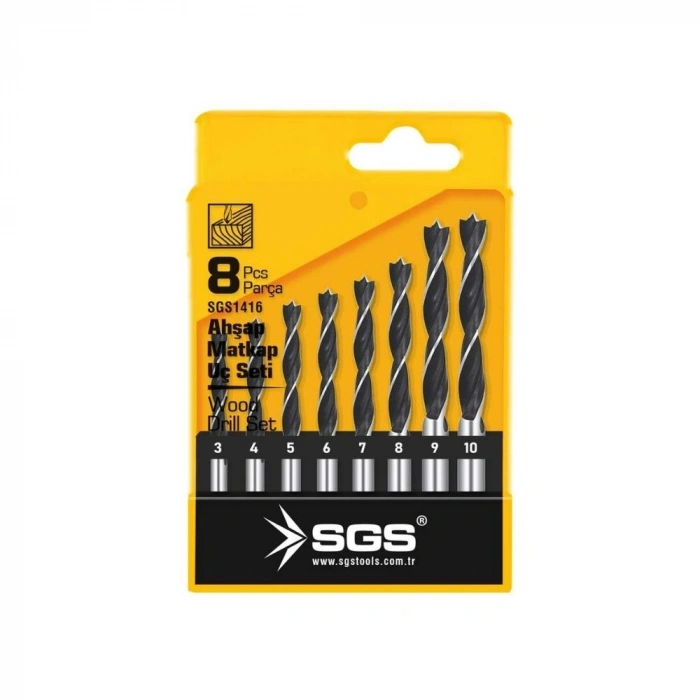 SGS MATKAP UÇ SETİ 8 PC AHŞAP SGS1416