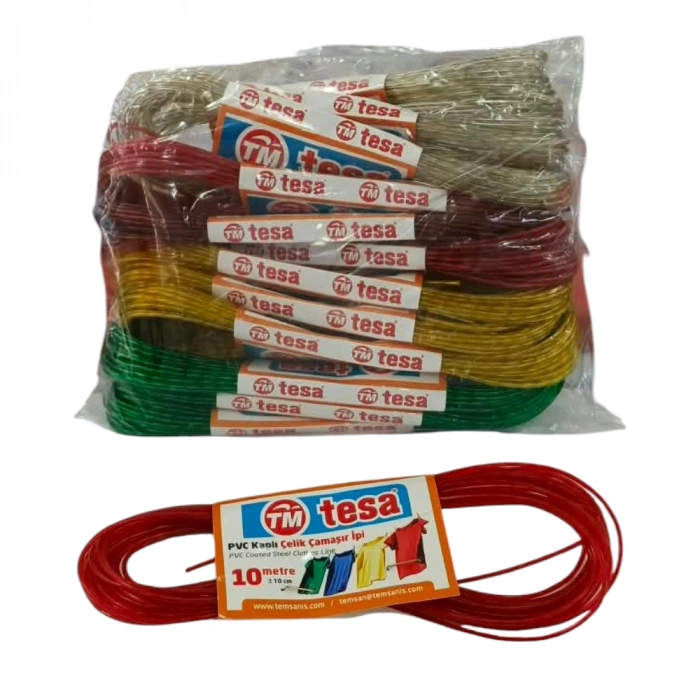 TESA ÇELİK ÇAMAŞIR İPİ 10 MT TM-010*120