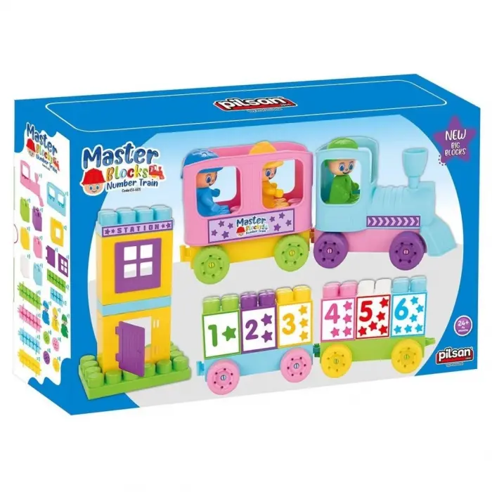 03 605 Master Blok Rakamlı Tren -NessiWorld Oyuncak