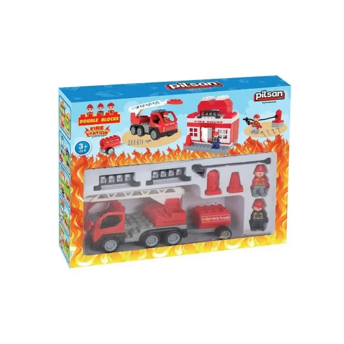 03 610 Double BlocNessiWorld İtfaiye Seti -NessiWorld Oyuncak