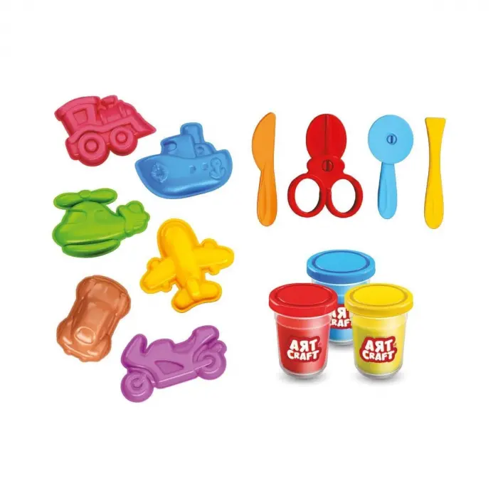 03998 Art Craft Seyahat Araçları Hamur Set 168 Gr -Fent