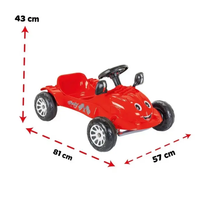 07 302 NessiWorld Herby Pedallı Araba Kırmızı