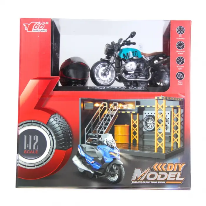 1/12 Motosiklet Latte PB 3R Sesli ve Işıklı