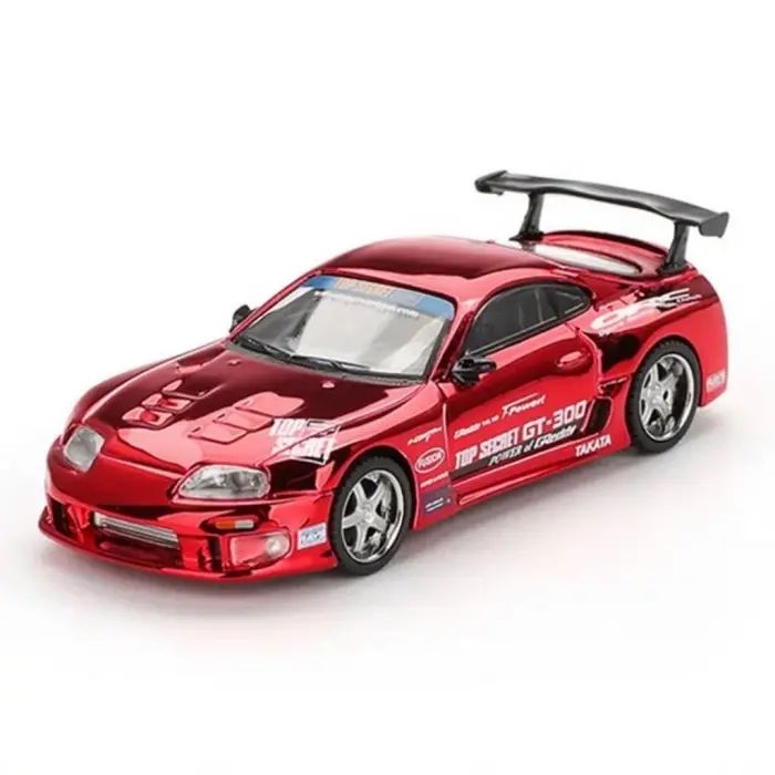 1/64 Model Araç Supra (A80) Top Secret GT-300 Top Secret Red Chrome
