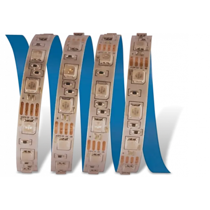 1 Adet 5 Metre CATA CT 4545 İç Mekan 12V 10 Çipli Şerit Led RGB