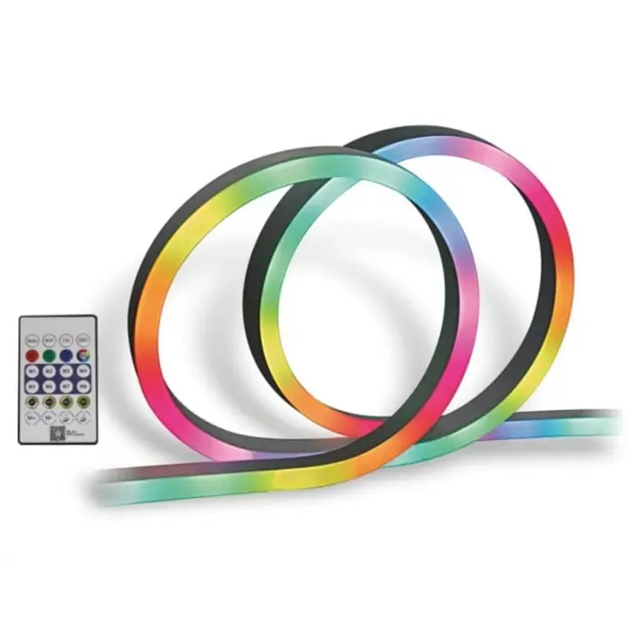 1 Adet AC 5435 RGB Pixel Neon Led Seti USB Girişli Kumandalı 5 Metre