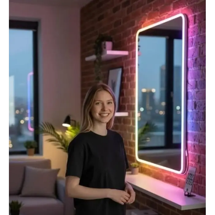 1 Adet AC 5435 RGB Pixel Neon Led Seti USB Girişli Kumandalı 5 Metre