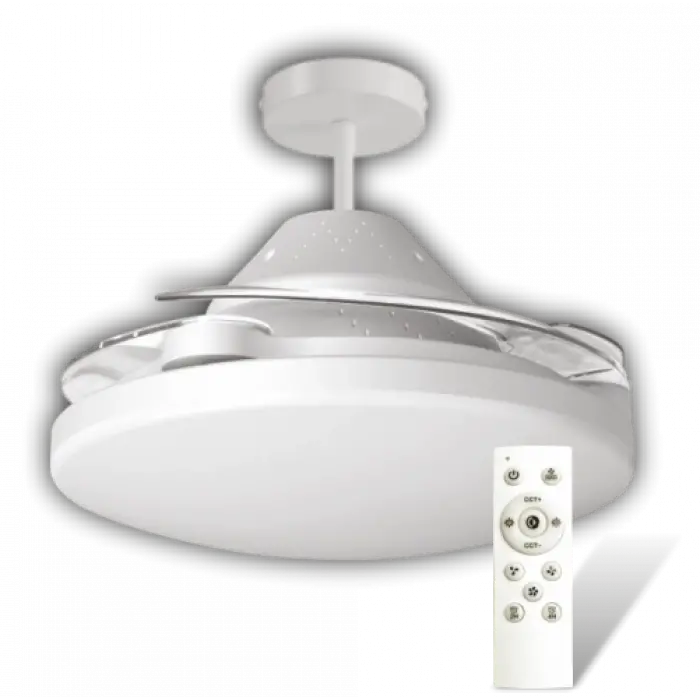 1 Adet CATA CT 1156 Dolunay 72W Fanlı Kumandalı Led Ampul 3 Renk
