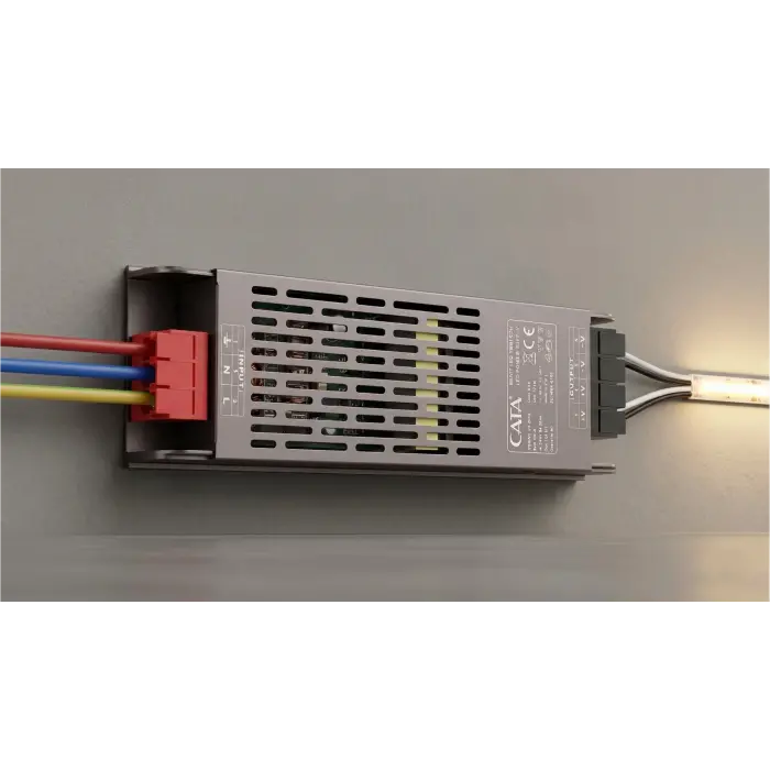 1 Adet CATA CT 2574 Bakır Sargılı 5A Klemensli Şerit Led Trafosu 12V 60W