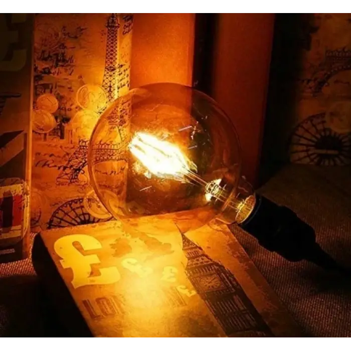 1 Adet CATA CT 4286 Glop Led Rustik Ampul 6W Amber Işık E27 Duy